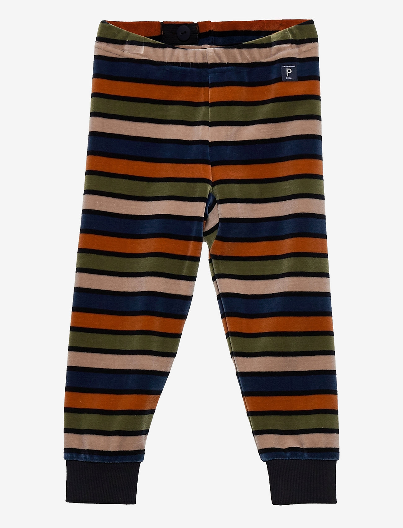 Polarn O. Pyret - Trousers velour striped Preschool - verryttelyhousut - dark sapphire - 0