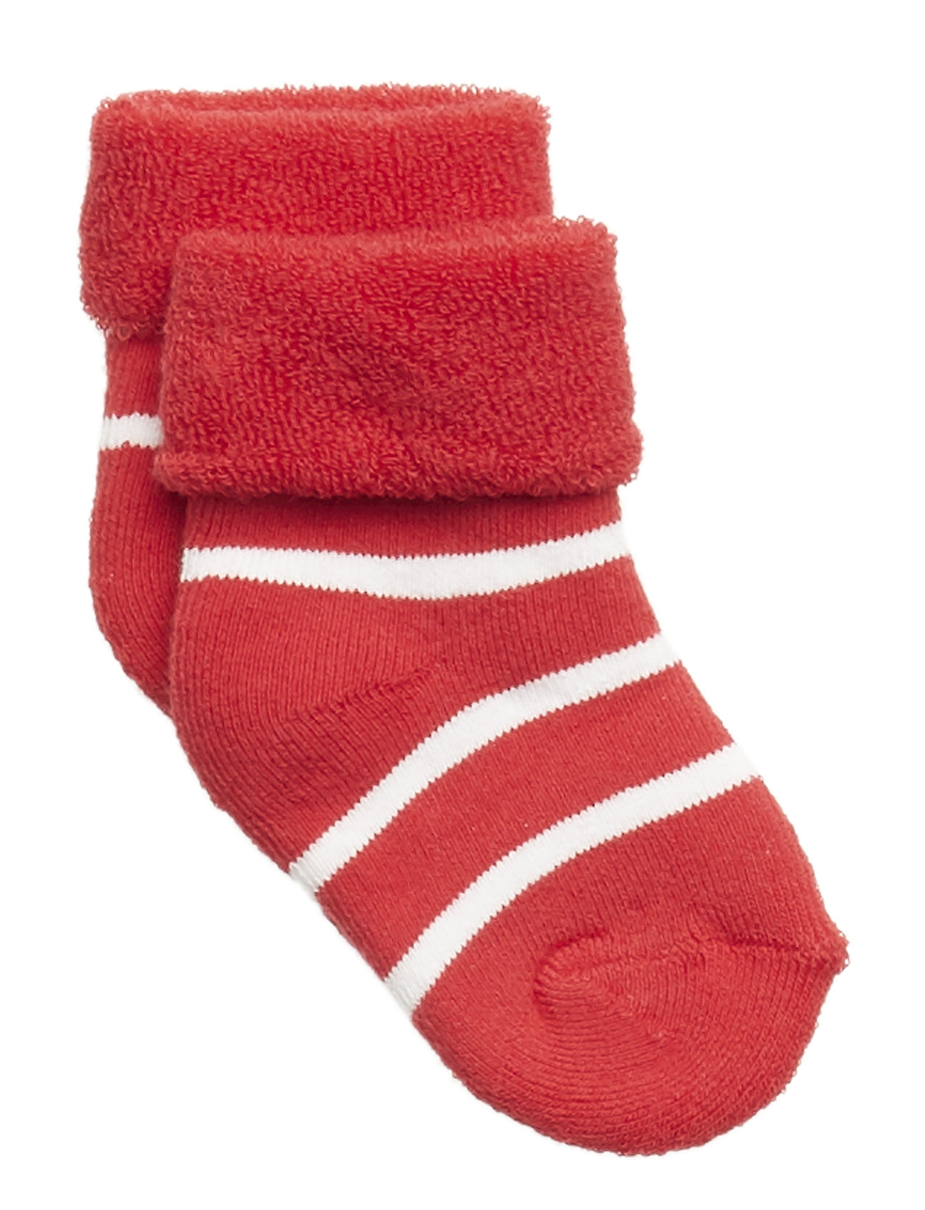 Sock Full Terry Po.P Stripe Newborn Night & Underwear Socks Punainen Polarn O. Pyret