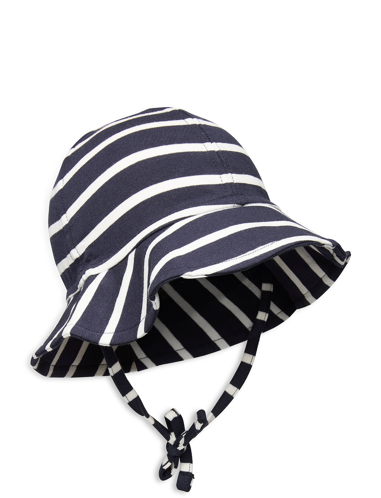 Sunhat Po.P Stripe Baby Accessories Headwear Sun Hats Blå Polarn O. Pyret