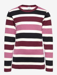 T-shirt L/S striped School - BORDEAUX