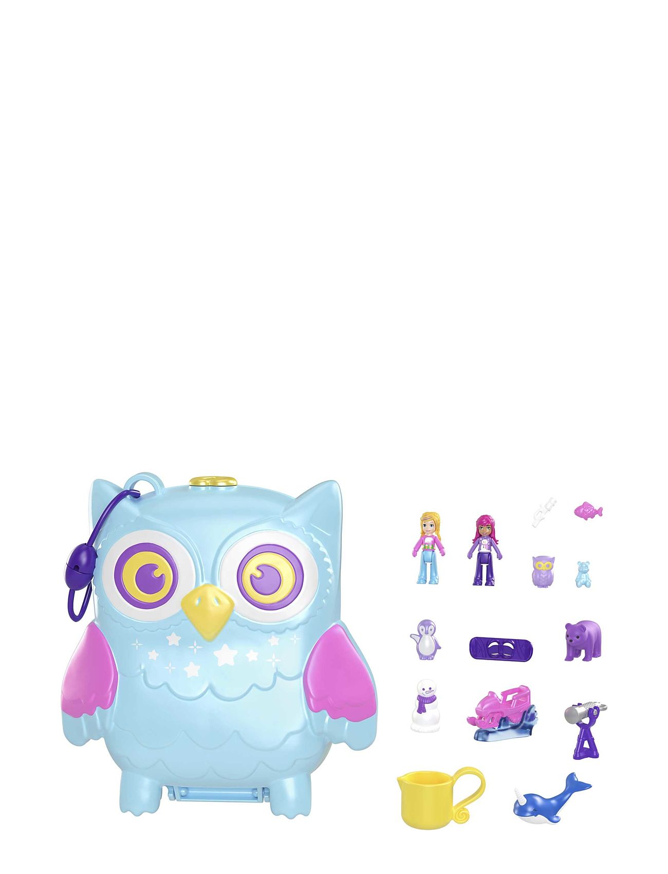 Pajama Party Snowy Sleepover Owl Compact Toys Playsets & Action Figures Movies & Fairy Tale Characters Multi/patterned Polly Pocket