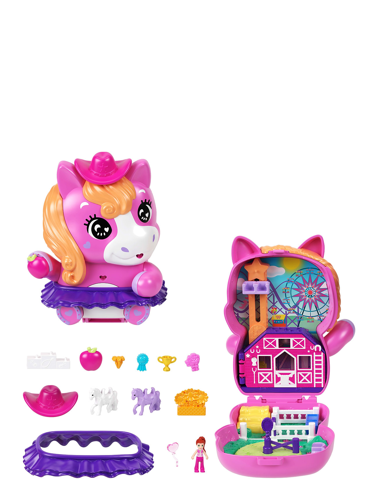 Pony Rodeo Compact Toys Playsets & Action Figures Play Sets Multi/patterned Polly Pocket