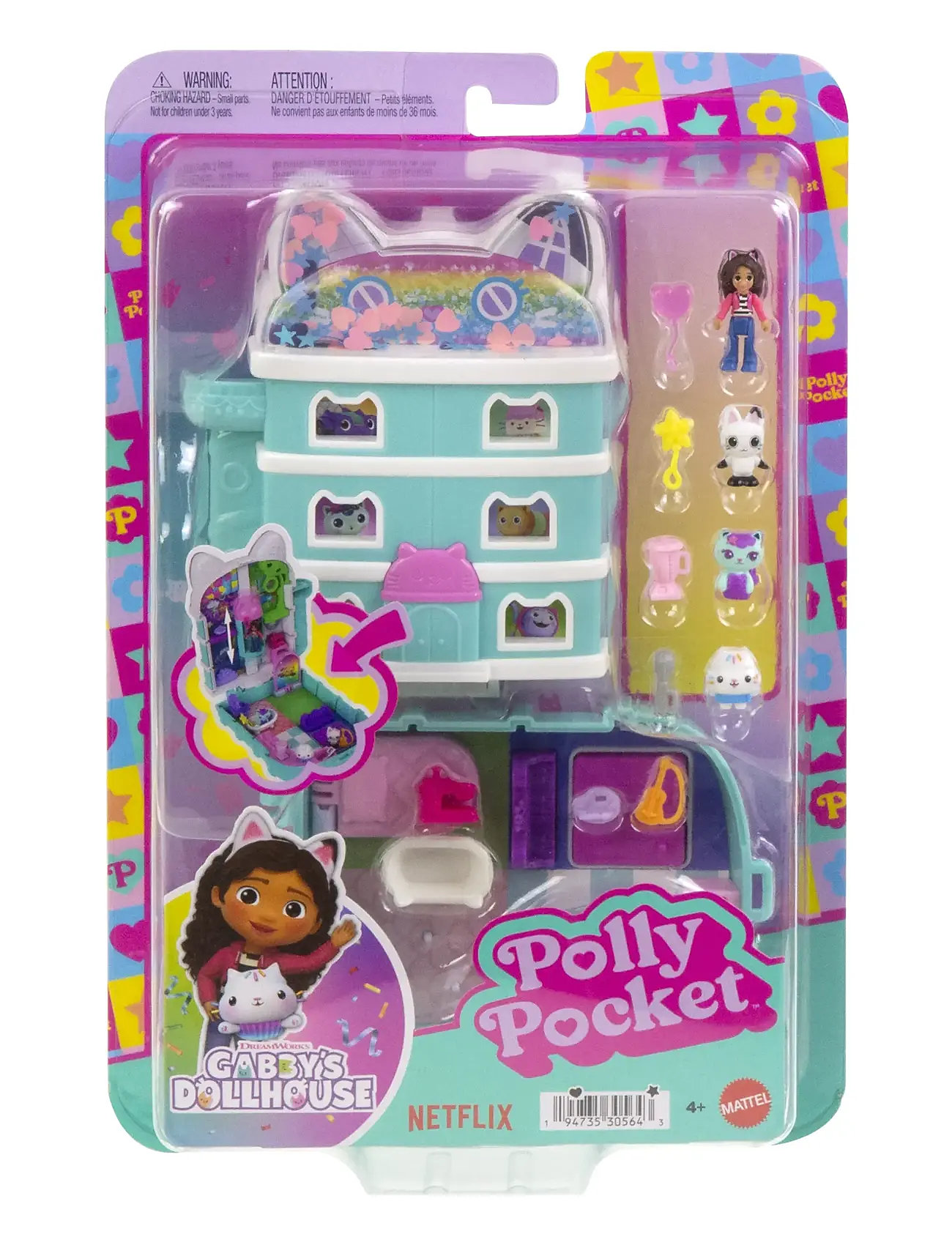 Polly Pocket Polly Pocket Gabbys Dollhouse Compact, One Size, Multi/patterned, Legesæt Og Actionfigurer > Legesæt, Børn
