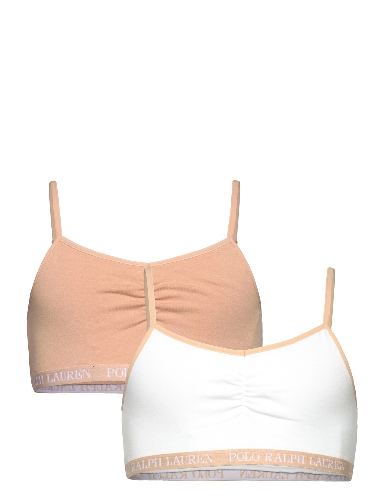 Ralph Lauren Kids Rlhg Prl Solid 2Pk Bralettes, 140/152, White, Undertøj > Toppe, Børn