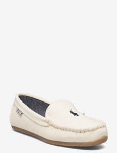 DECLAN - loafers - cream twill/navy pp
