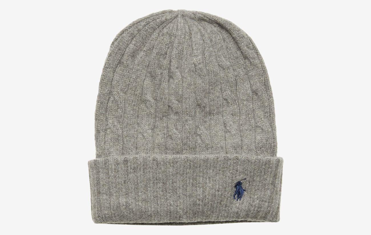 Wool Cash-cable-hat (Fawn Grey Hthr) (41.40 €) - Polo ...