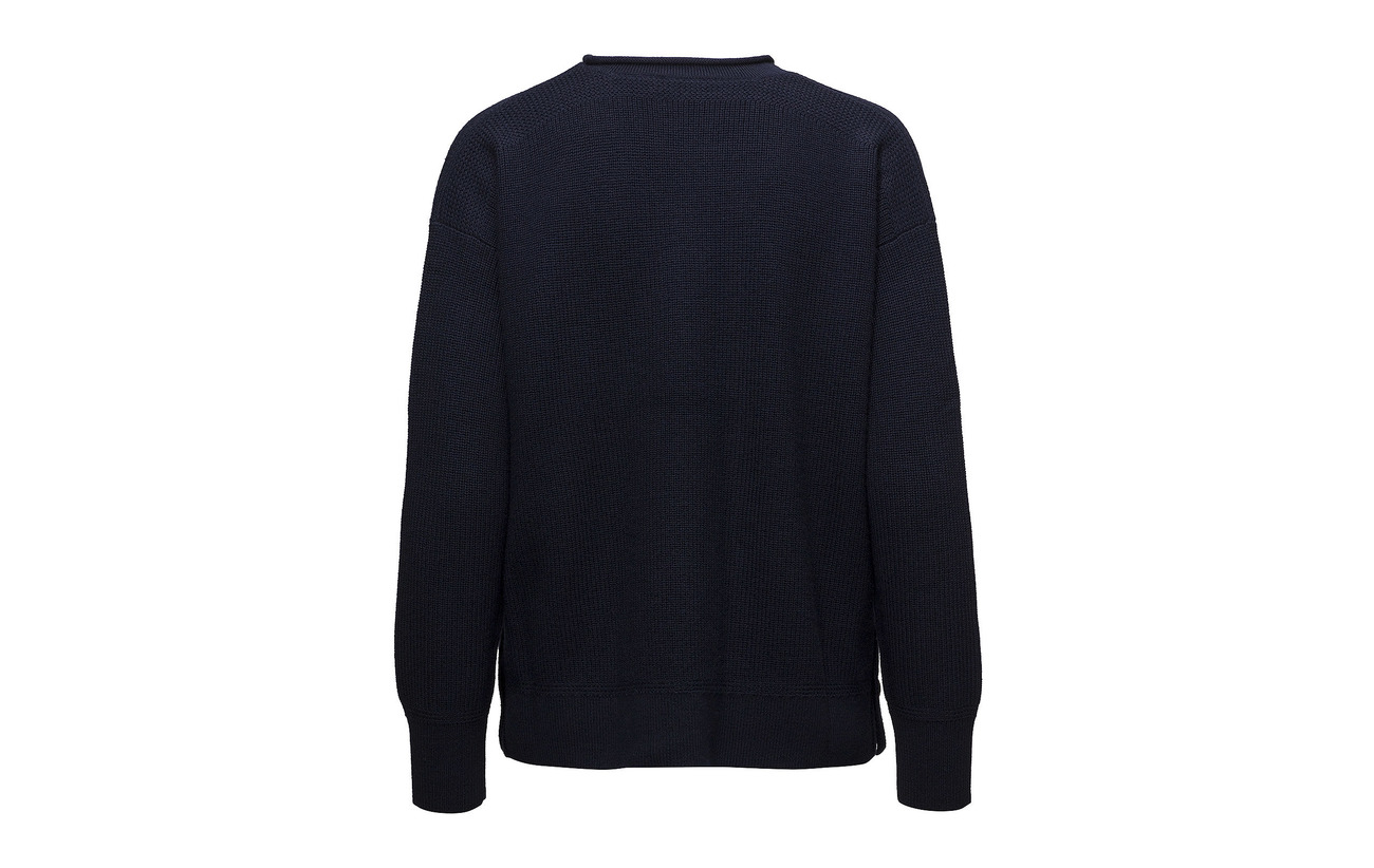 Navy 100 Merinowool Merino lsl Polo swt Lauren Ralph q0YZSTwX