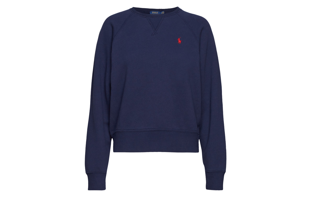 Lauren Ralph Post 16 84 Red Evening Polo Fleece Coton Polyester Pullover d5TUdqX