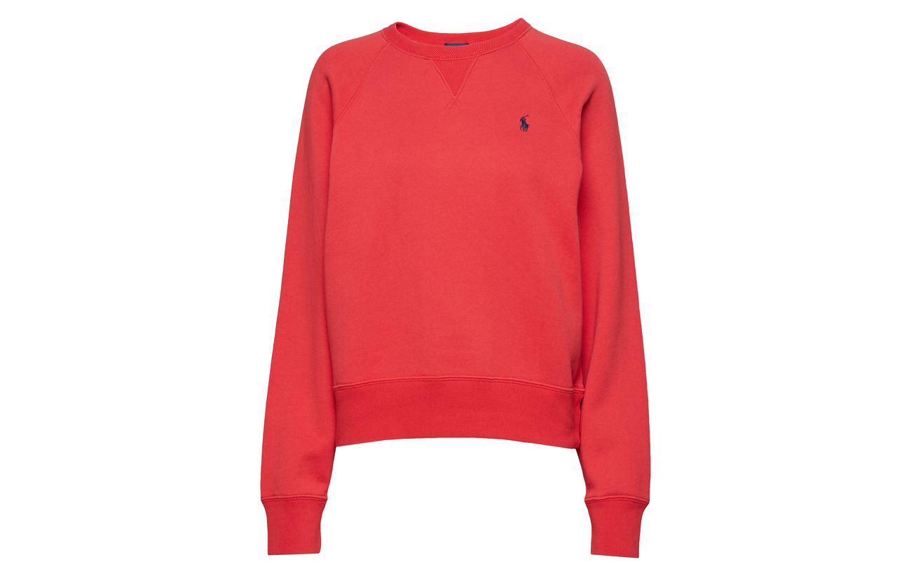 Lauren Ralph Post 16 84 Red Evening Polo Fleece Coton Polyester Pullover d5TUdqX