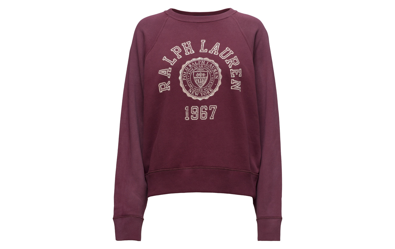 Coton Pullover Polyester Polo 16 Fleece Ralph Lauren Collegiate Aubergine 84 UWvCq0w