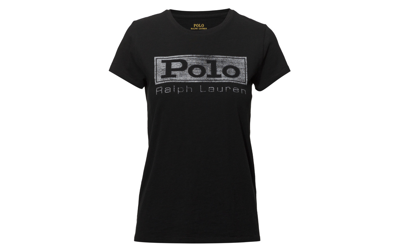Polo T Coton 100 Jersey Black Ralph shirt Graphic Lauren Logo rqaAgr7w