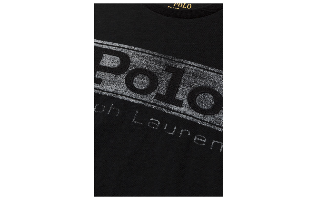 Polo T Coton 100 Jersey Black Ralph shirt Graphic Lauren Logo rqaAgr7w