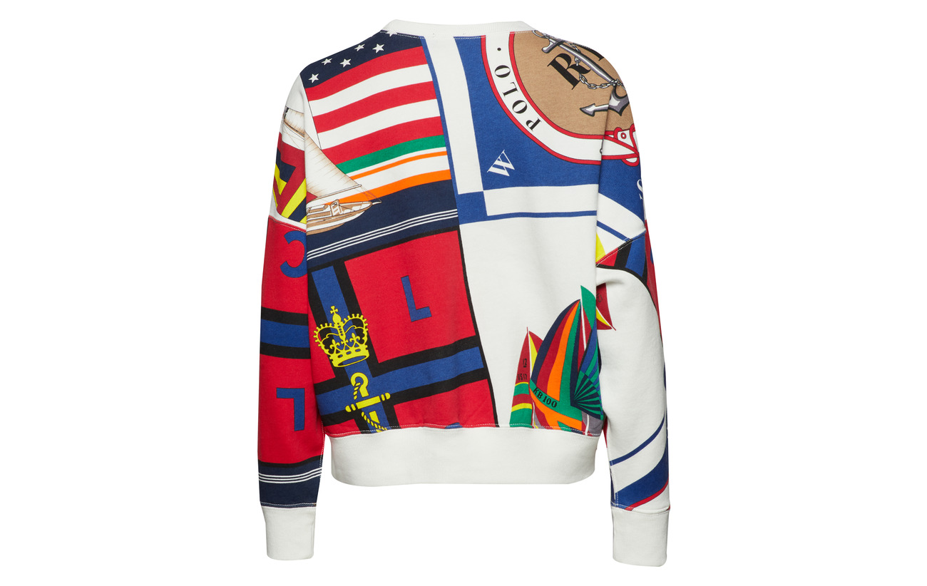 Pullover Mu Fleece 84 Ralph White 16 Lauren Deckwash Polo Sailboat Polyester Coton xU7aqnB