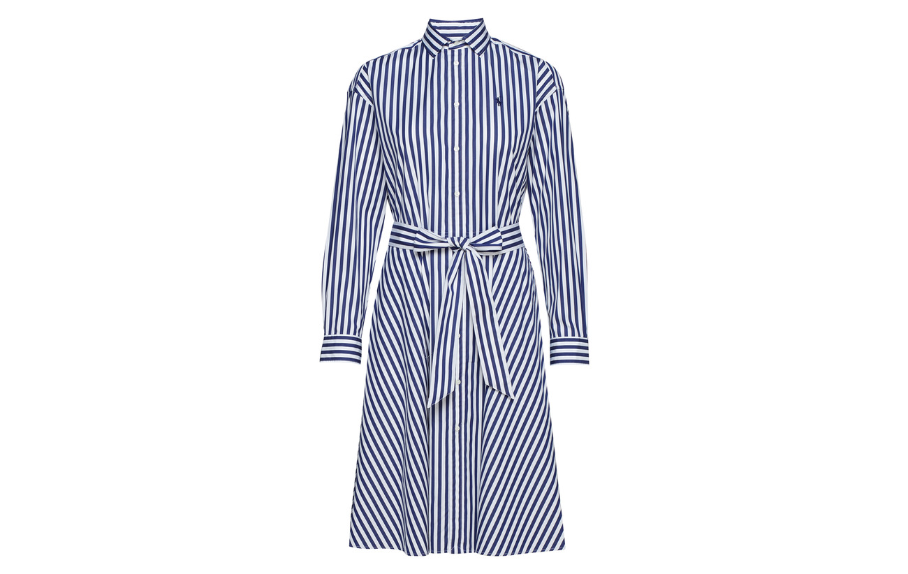 100 Polo 955a Cotton Lauren White Ralph Coton Shirtdress Red Broadcloth wgwUpq8