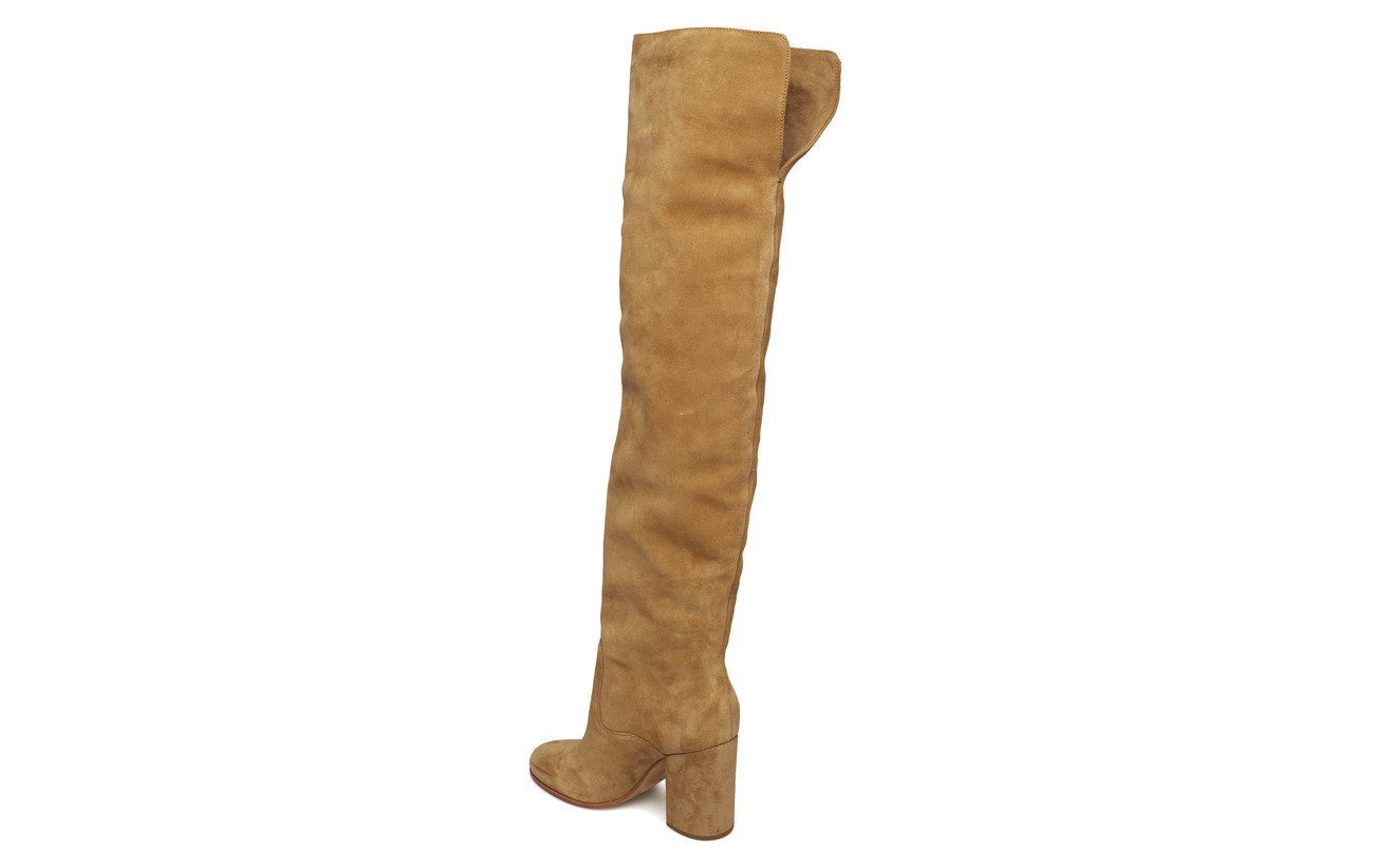 Thigh Cow Cuir Polo Emmalyn Lauren Supérieure high Ralph Black Partie Daim Boot Outsole BpgUqCw