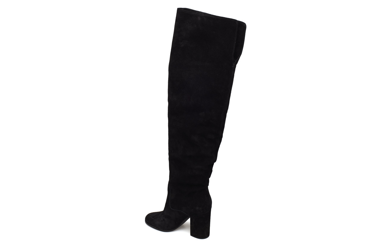 Thigh Cow Cuir Polo Emmalyn Lauren Supérieure high Ralph Black Partie Daim Boot Outsole BpgUqCw