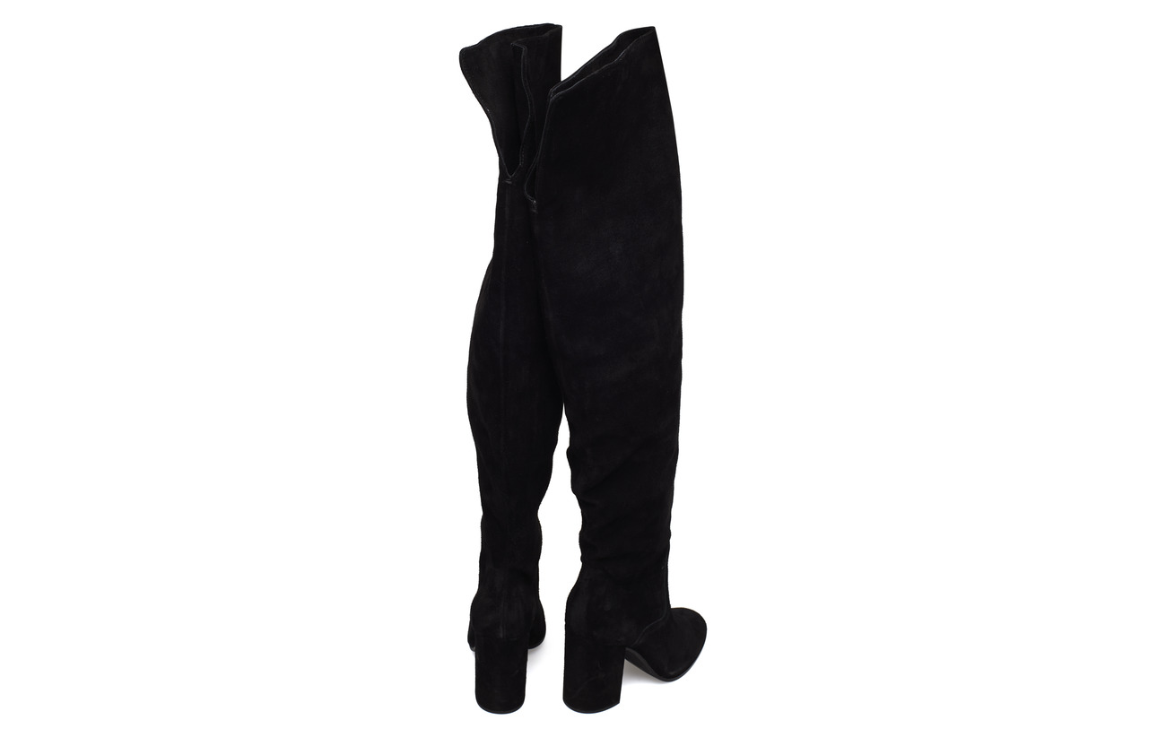 Thigh Cow Cuir Polo Emmalyn Lauren Supérieure high Ralph Black Partie Daim Boot Outsole BpgUqCw