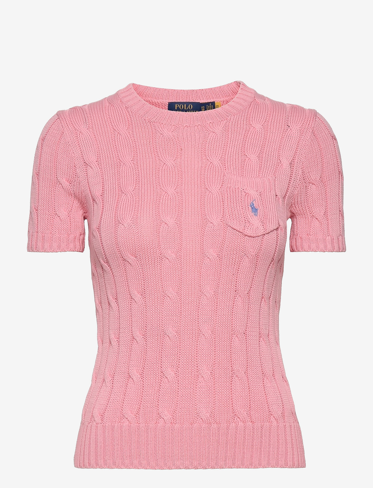 Polo Ralph Lauren - Cable-Knit Short-Sleeve Sweater - jumpers - carmel pink - 0