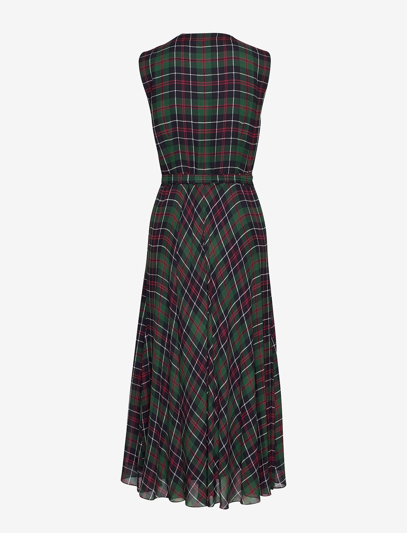 Plaid Wrap Dress Greenred Tartan 212940 Kr Polo Ralph Lauren 0148