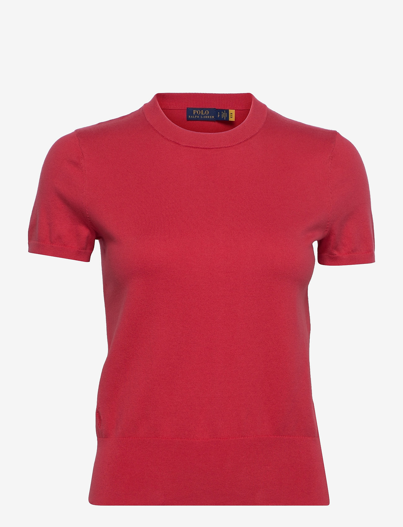 Polo Ralph Lauren - Cotton Short-Sleeve Sweater - jumpers - starboard red - 0