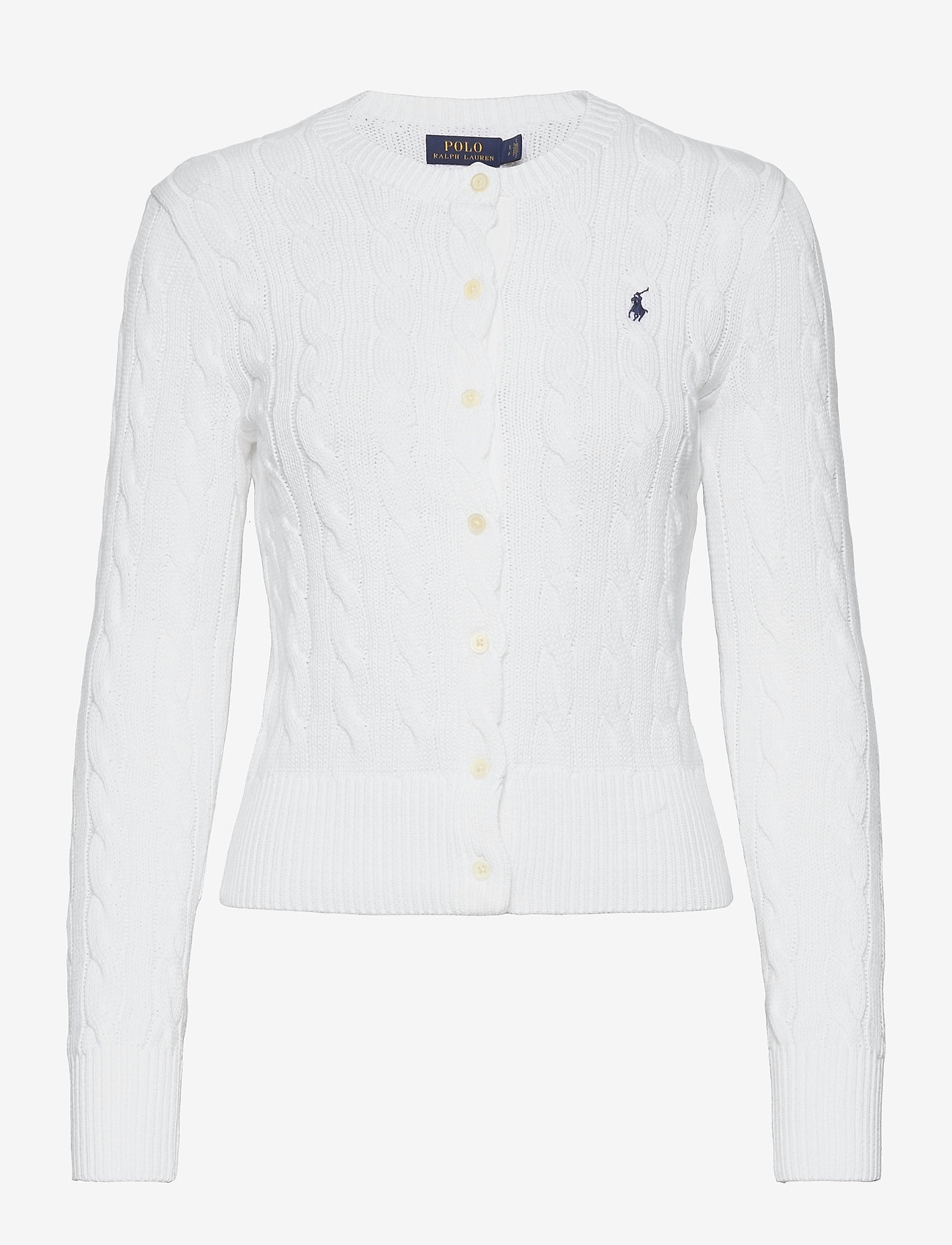 Polo Ralph Lauren - Cable-Knit Cotton Cardigan - cardigans - white - 1