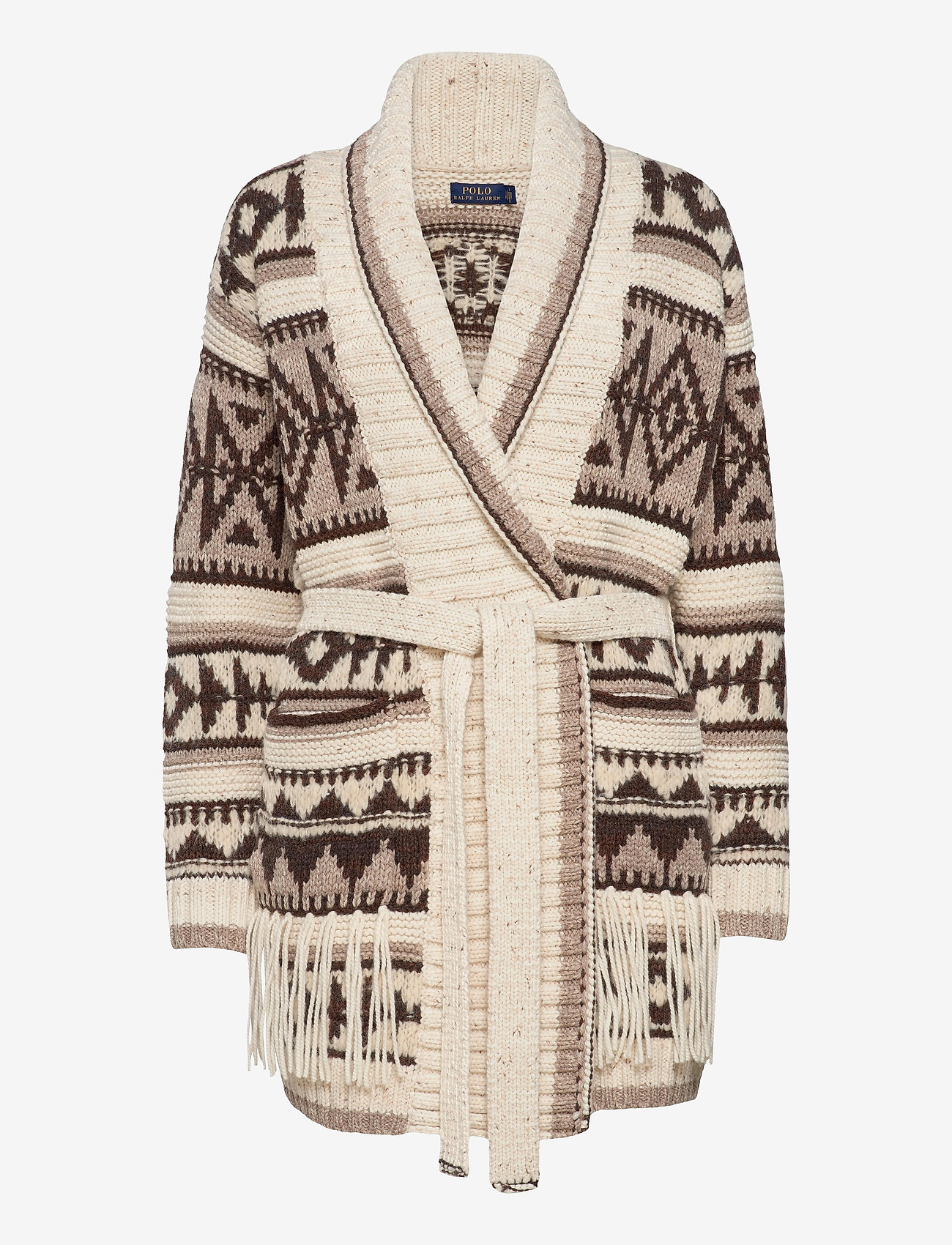 cardigan with fringe edging