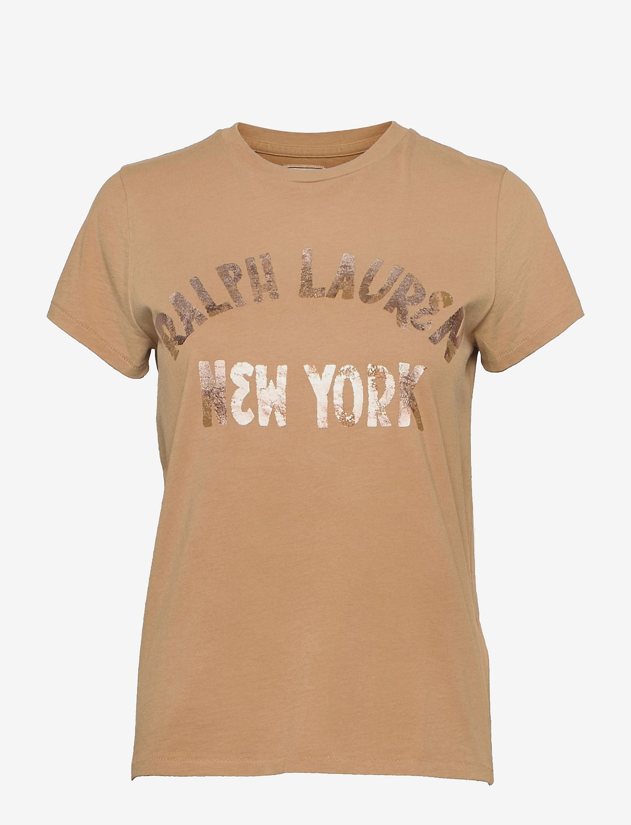 Polo Ralph Lauren - NY RL T BRNZ-SHORT SLEEVE-KNIT - t-shirts - birkshire tan - 0