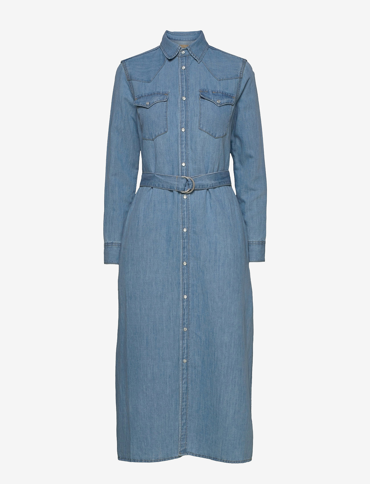 Polo Ralph Lauren Denim A-line Shirtdress - Midi dresses | Boozt.com