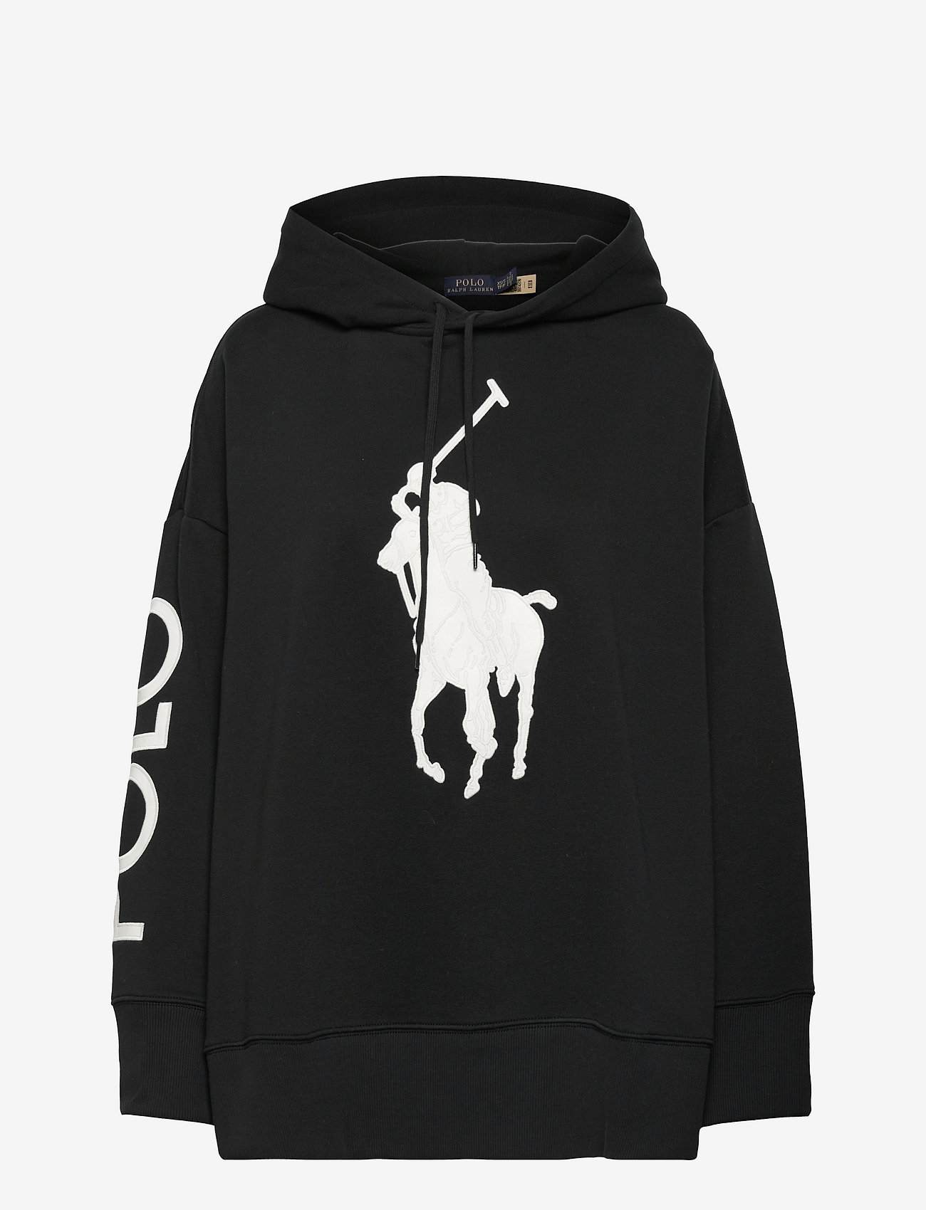 Polo Ralph Lauren - Big Pony Appliqué Fleece Hoodie - hoodies - polo black - 0