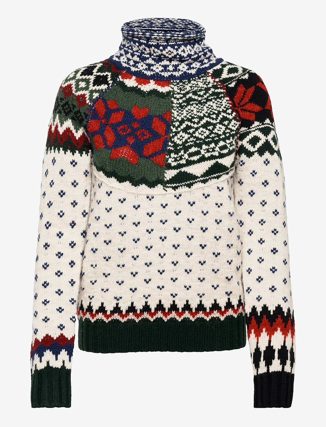 Polo Ralph Lauren - Fair Isle Turtleneck Sweater - turtlenecks - cream multi - 0