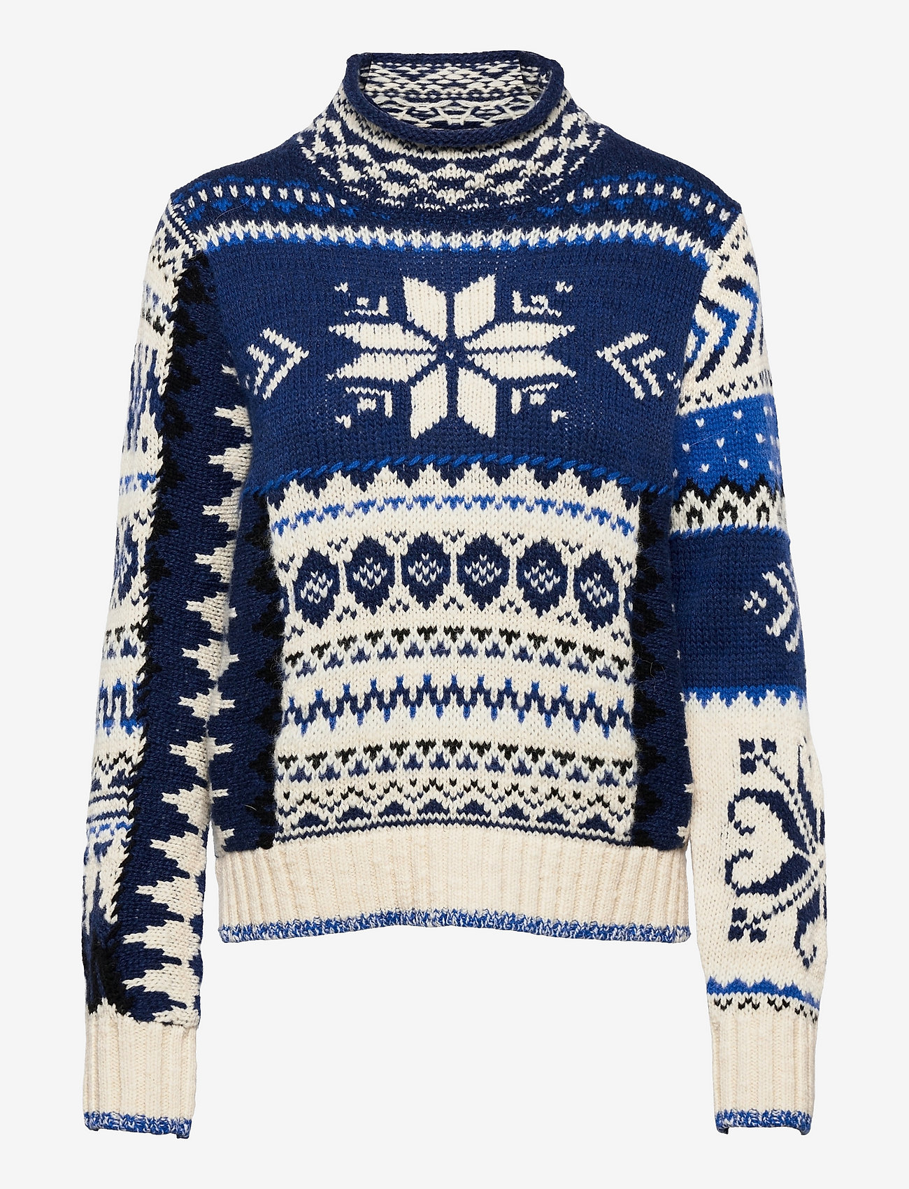 Polo Ralph Lauren - Fair Isle Turtleneck Sweater - turtlenecks - cream blue multi - 0