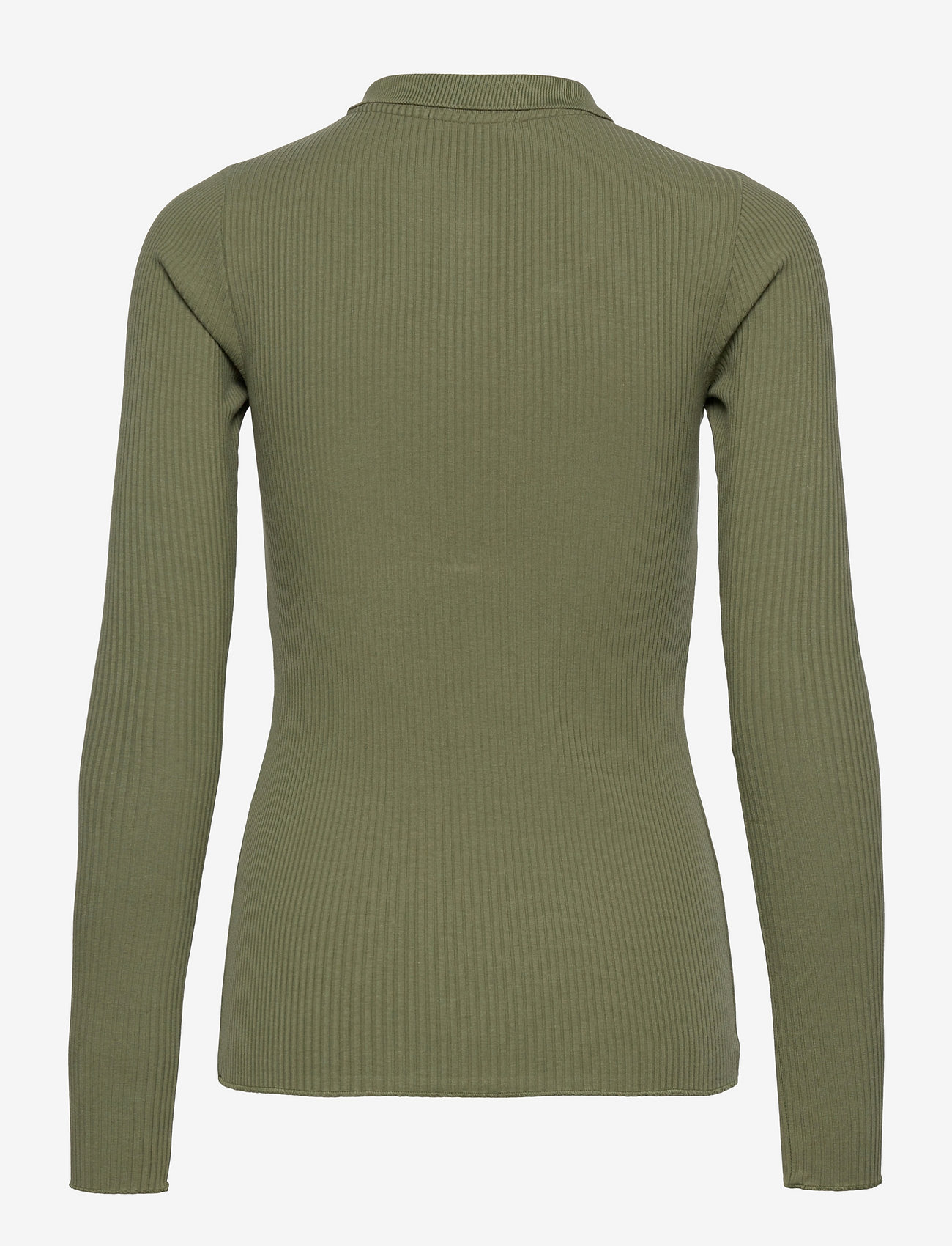Polo Ralph Lauren - Ribbed Long-Sleeve Polo Shirt - jumpers - army olive - 1