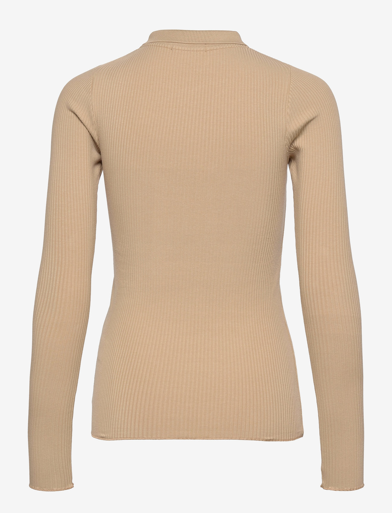 Polo Ralph Lauren - Ribbed Long-Sleeve Polo Shirt - jumpers - vintage khaki - 1