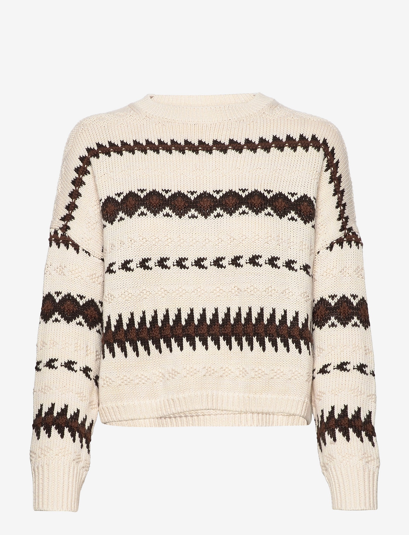 Polo Ralph Lauren - Geometric-Motif Cropped Sweater - jumpers - cream multi - 0