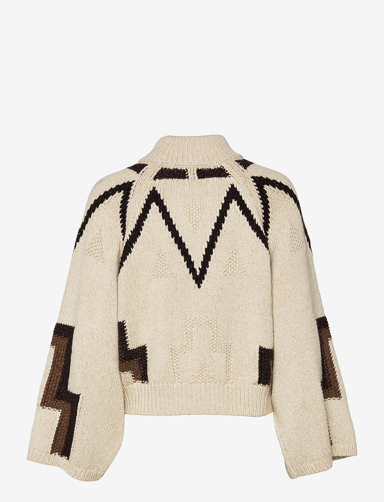 Polo Ralph Lauren - Southwestern Cotton-Blend Raglan Sweater - jumpers - tan multi - 1