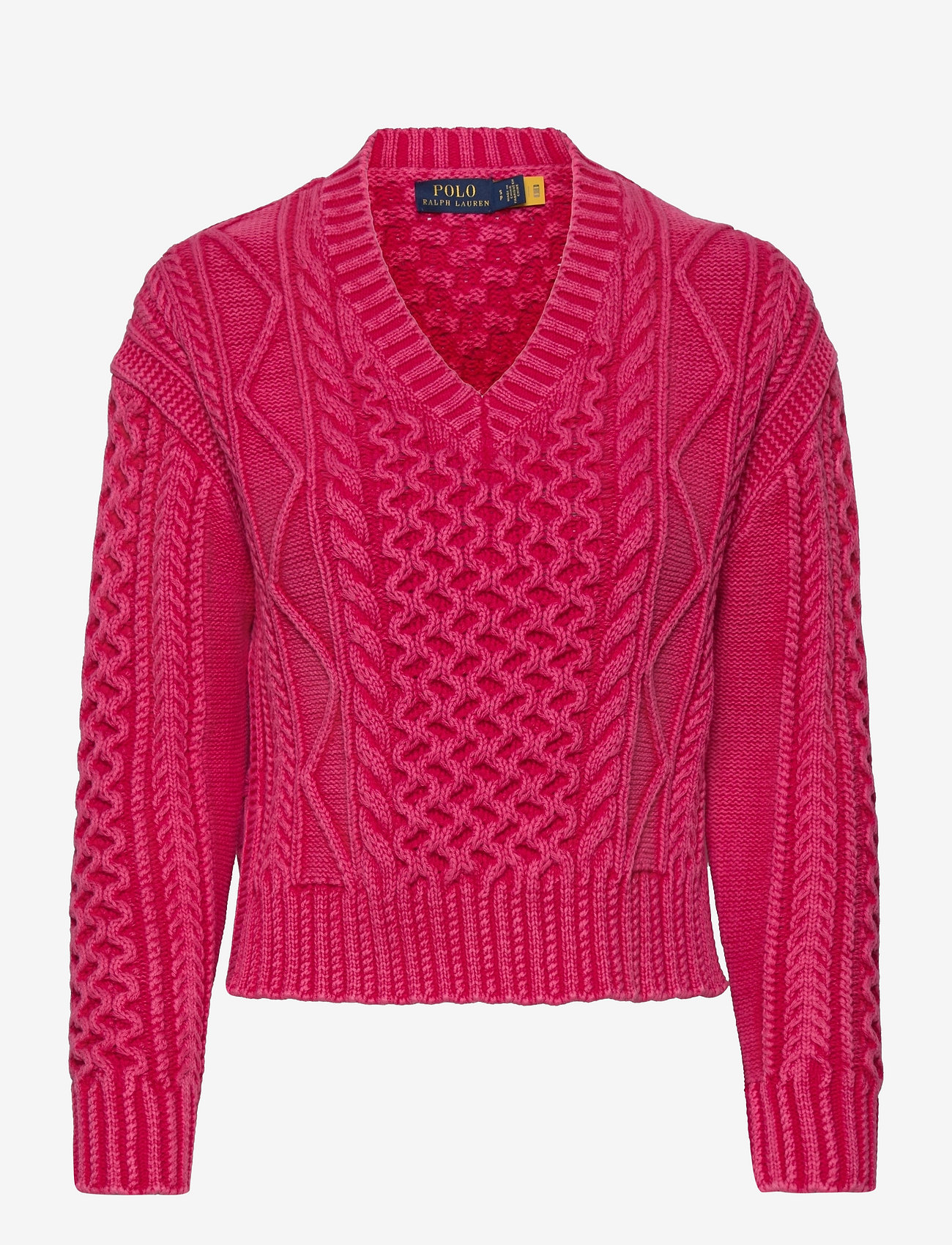 ralph lauren cotton v neck sweater