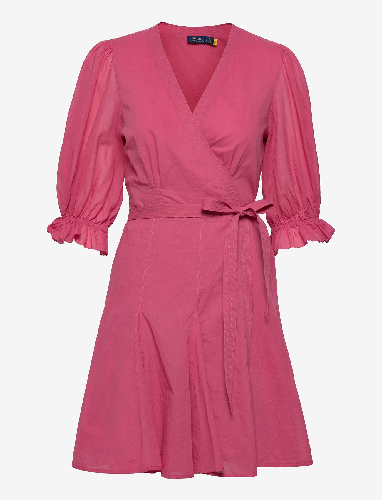 Polo Ralph Lauren Puffed-sleeve Cotton Wrap Dress - Robes courtes |  Boozt.com