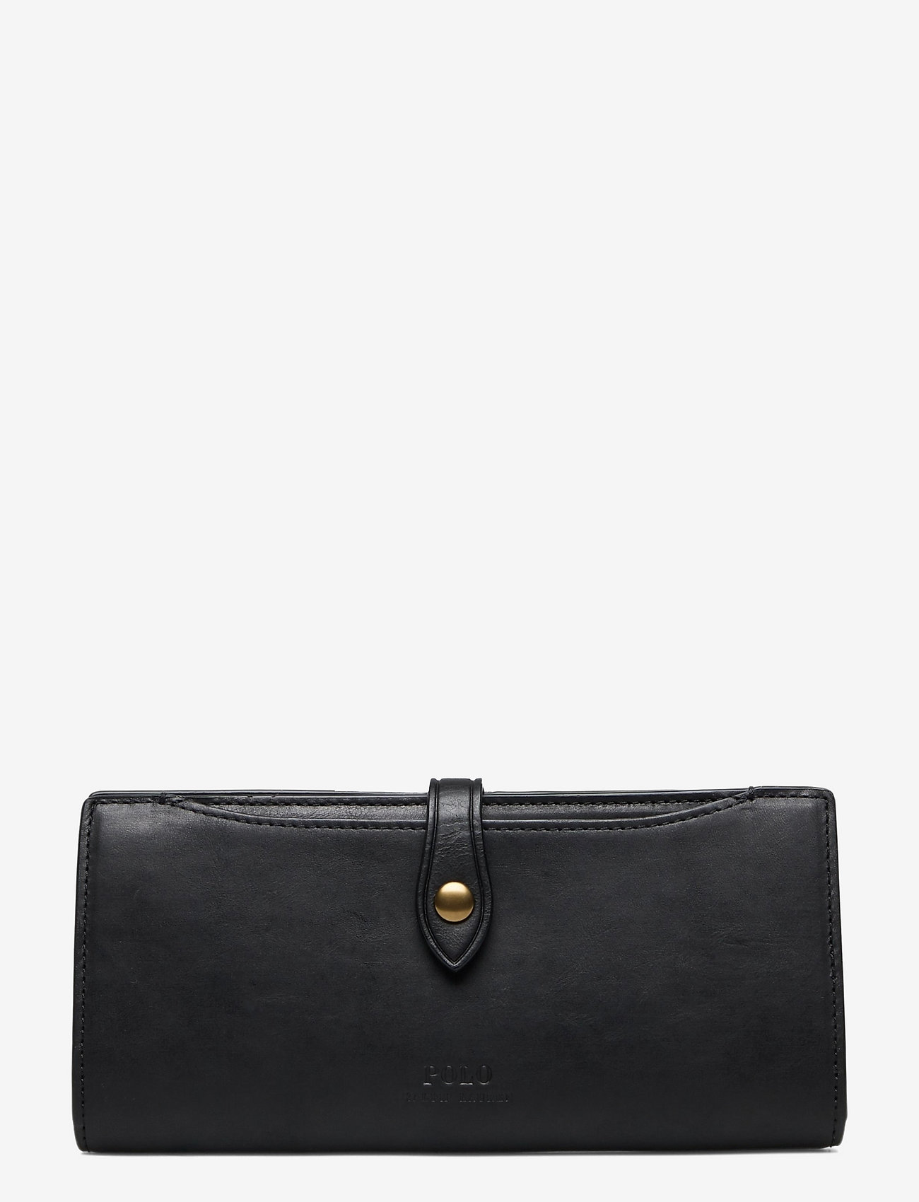 Polo Ralph Lauren - Vachetta Leather Snap Wallet - wallets - black - 0