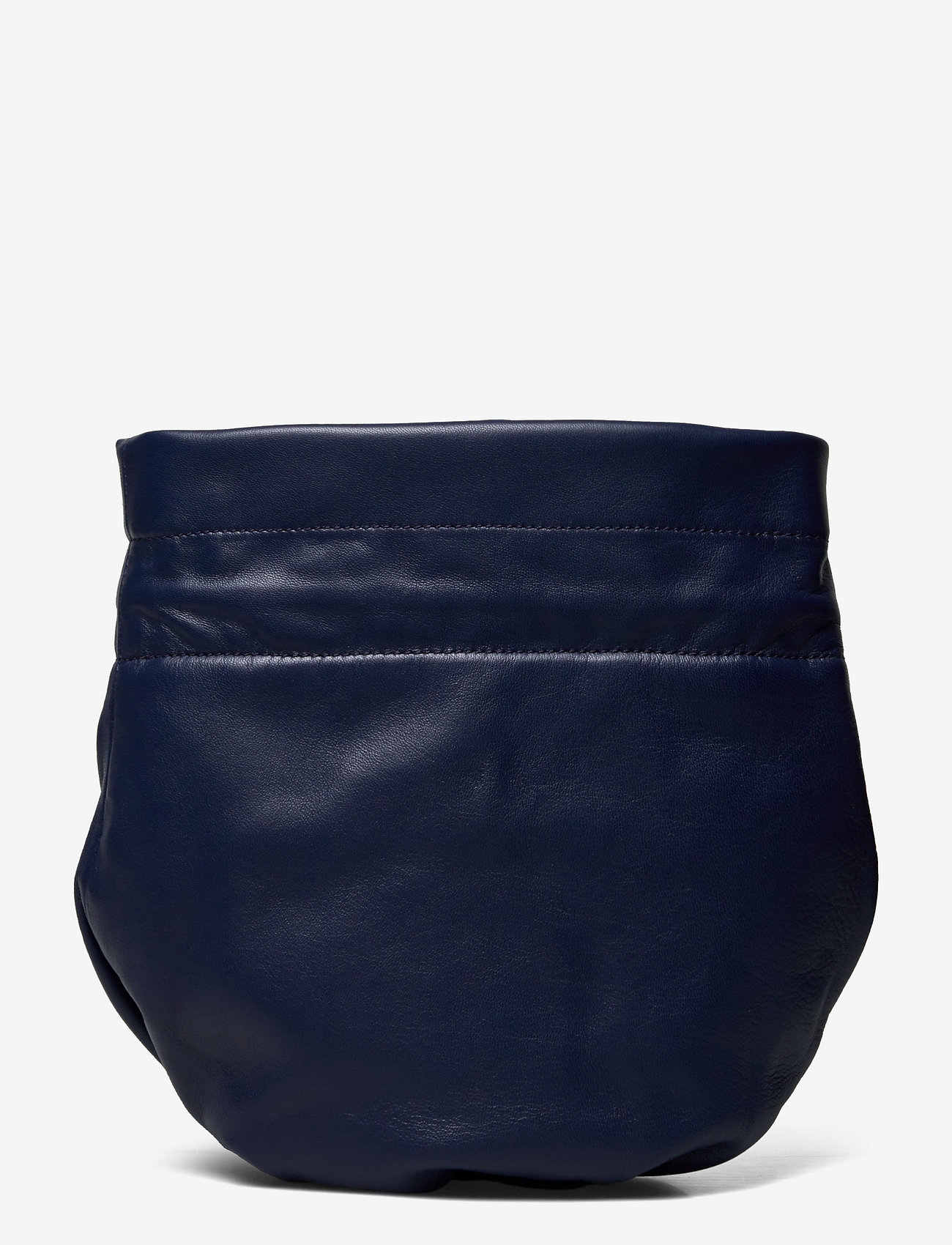 Polo Ralph Lauren - Leather Medium Drawstring Purse - bucket bags - navy - 1