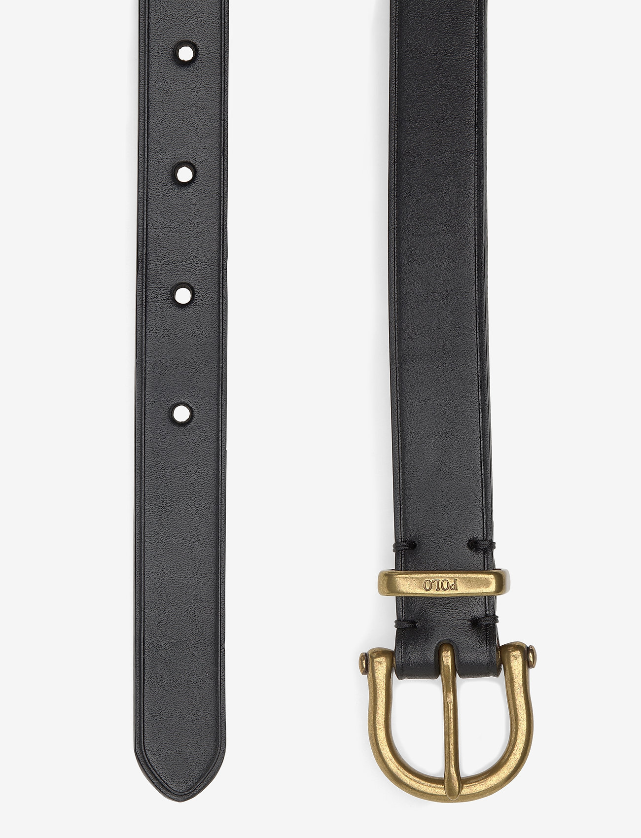 Leather Stirrup Skinny Belt (Black) (99 €) - Polo Ralph Lauren ...
