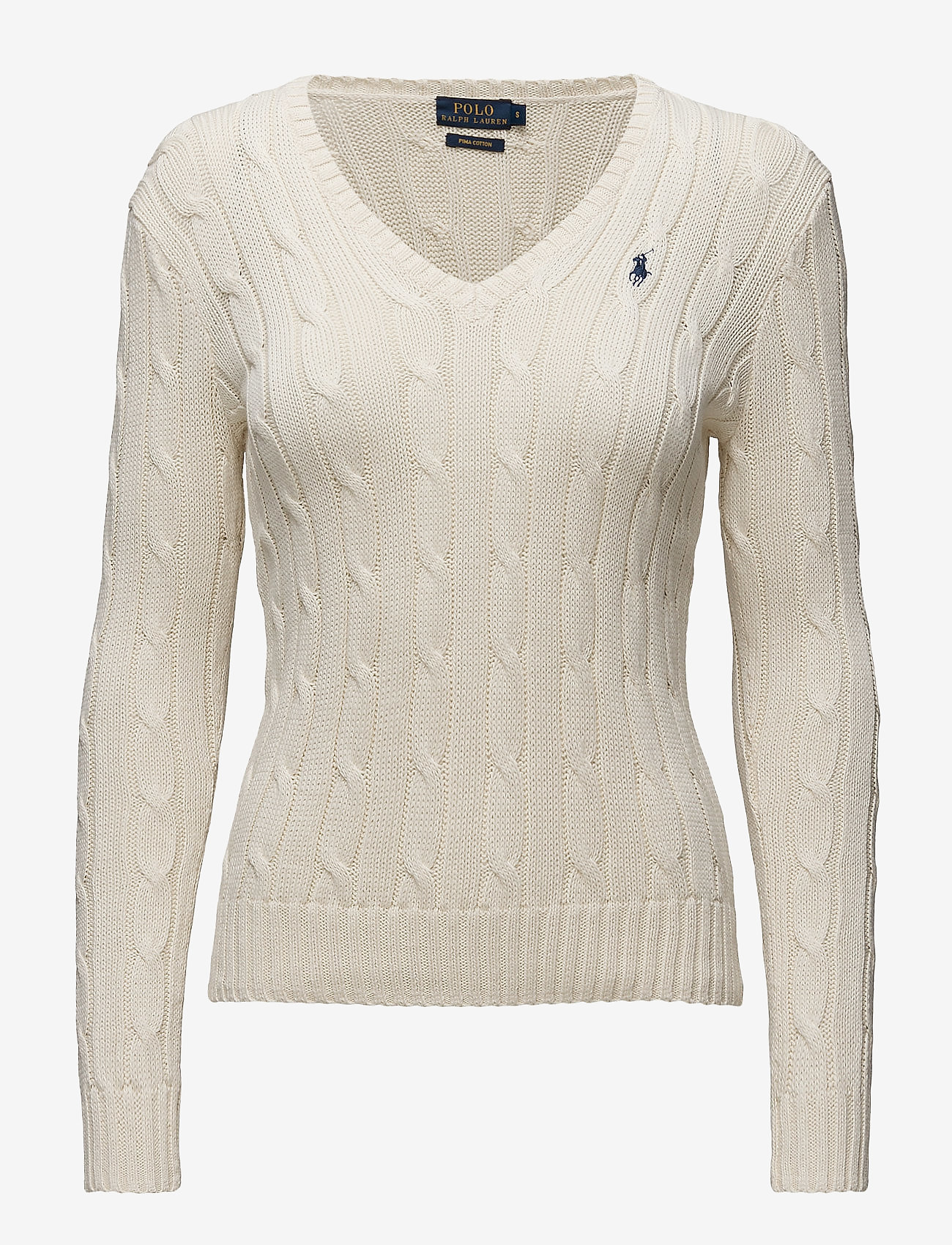 Polo Ralph Lauren Cableknit Vneck Sweater (Cream) 1295 kr