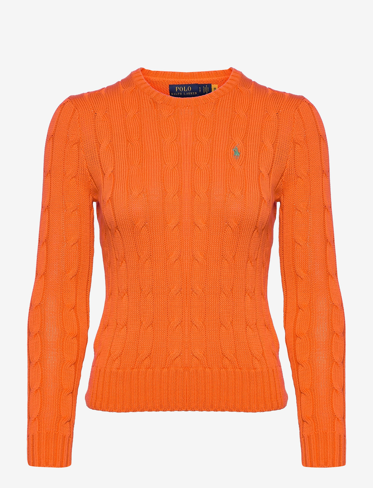 Polo Ralph Lauren - Cable-Knit Cotton Sweater - trøjer - may orange - 0
