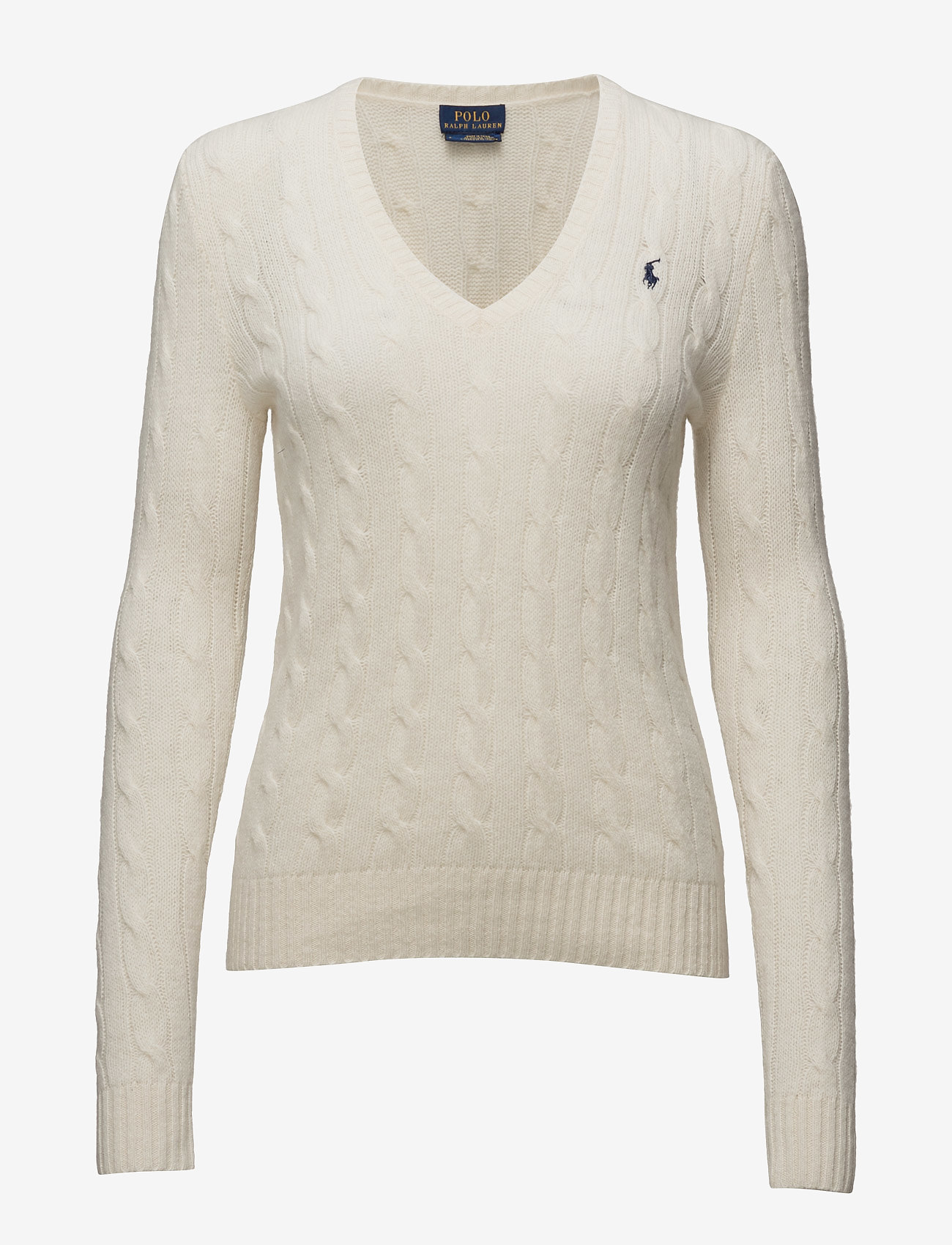 Polo Ralph Cable Wool-cashmere Sweater (Cream) - 1199 kr | Boozt.com