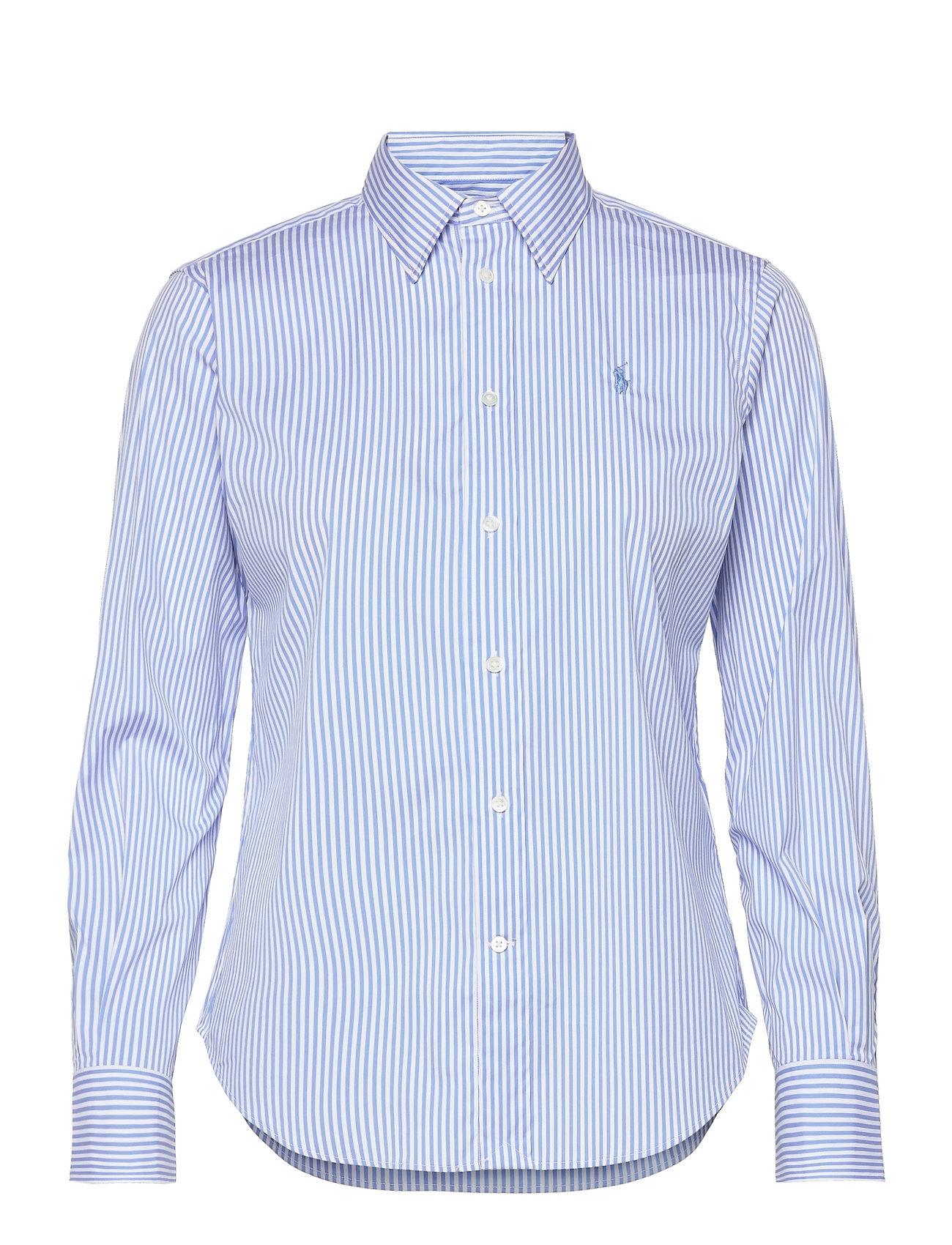 ralph lauren blue white striped shirt