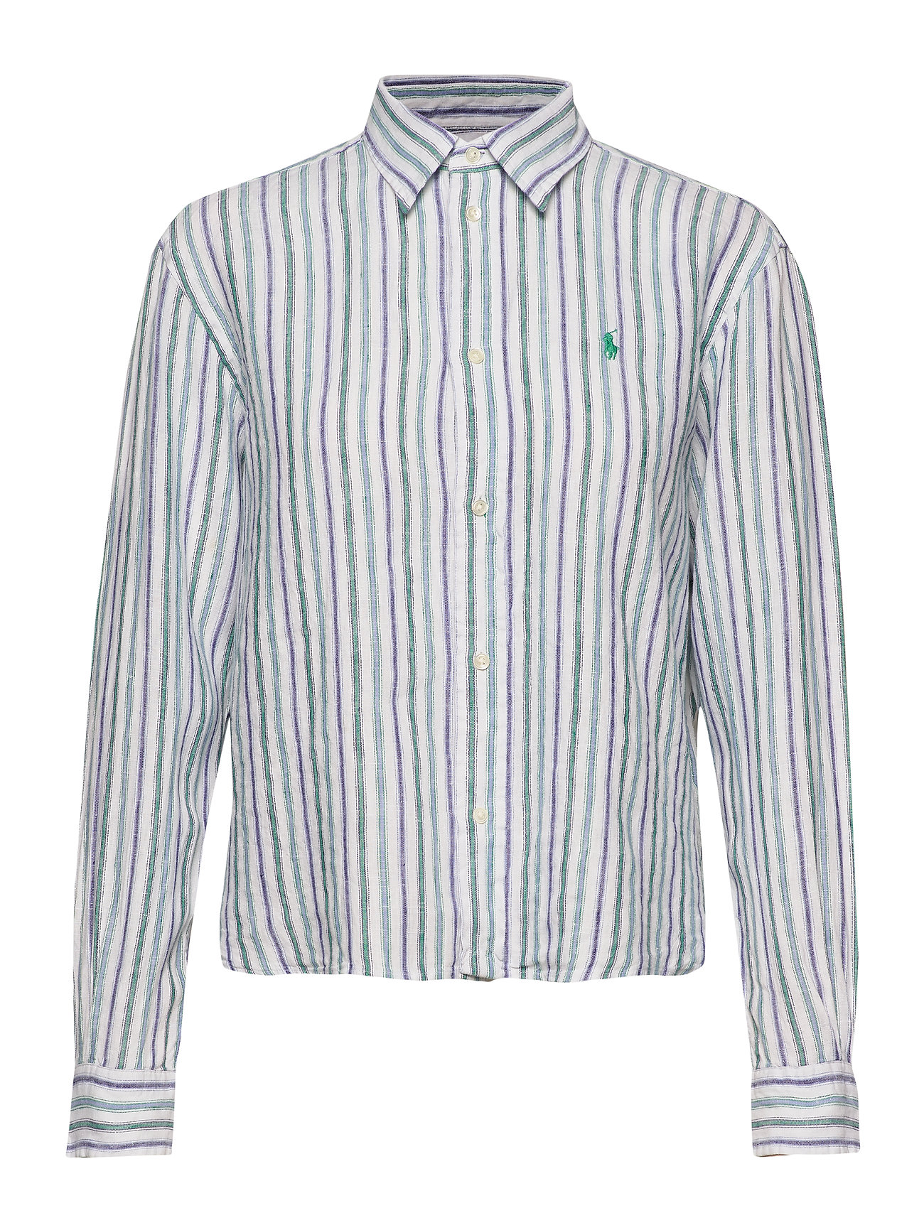 ralph lauren striped linen shirt