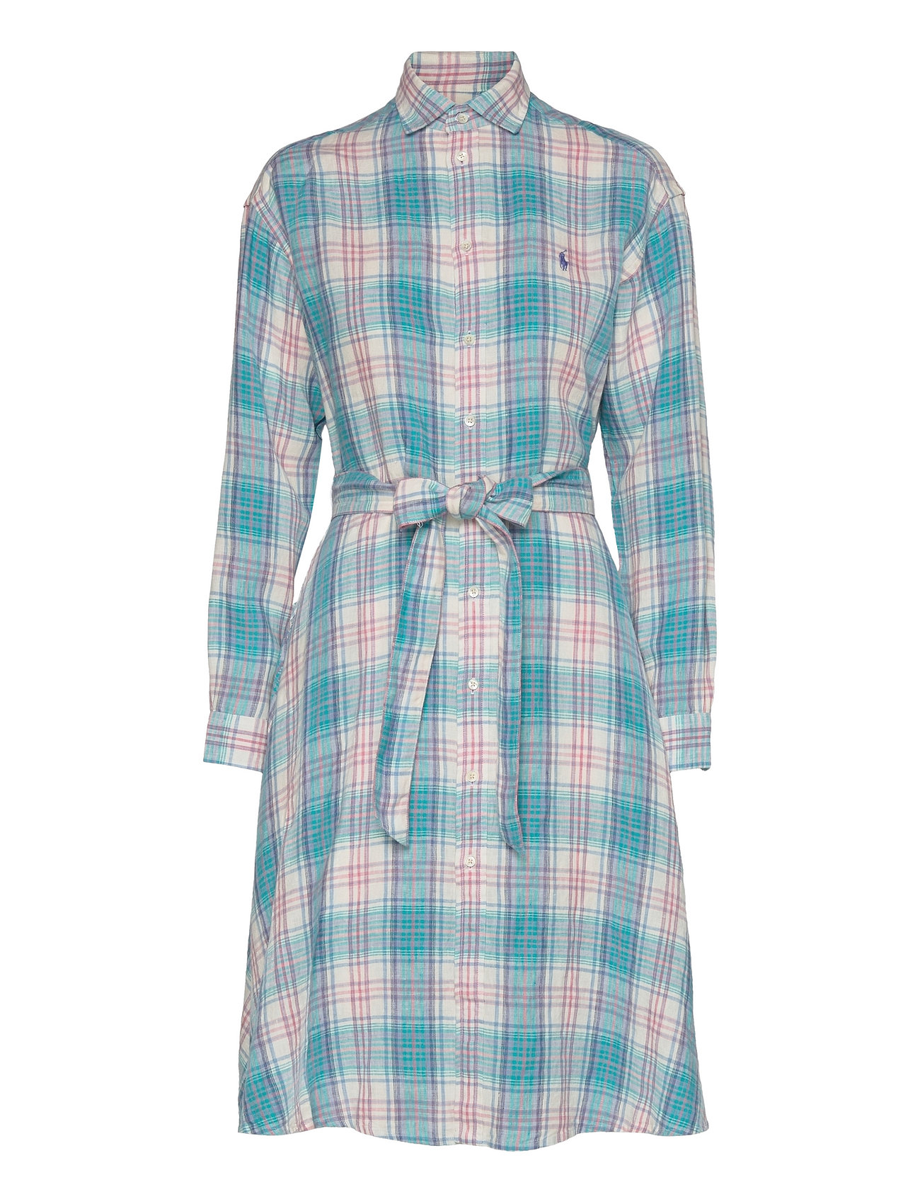 Polo Ralph Lauren Plaid Linen Shirtdress - Midi dresses 
