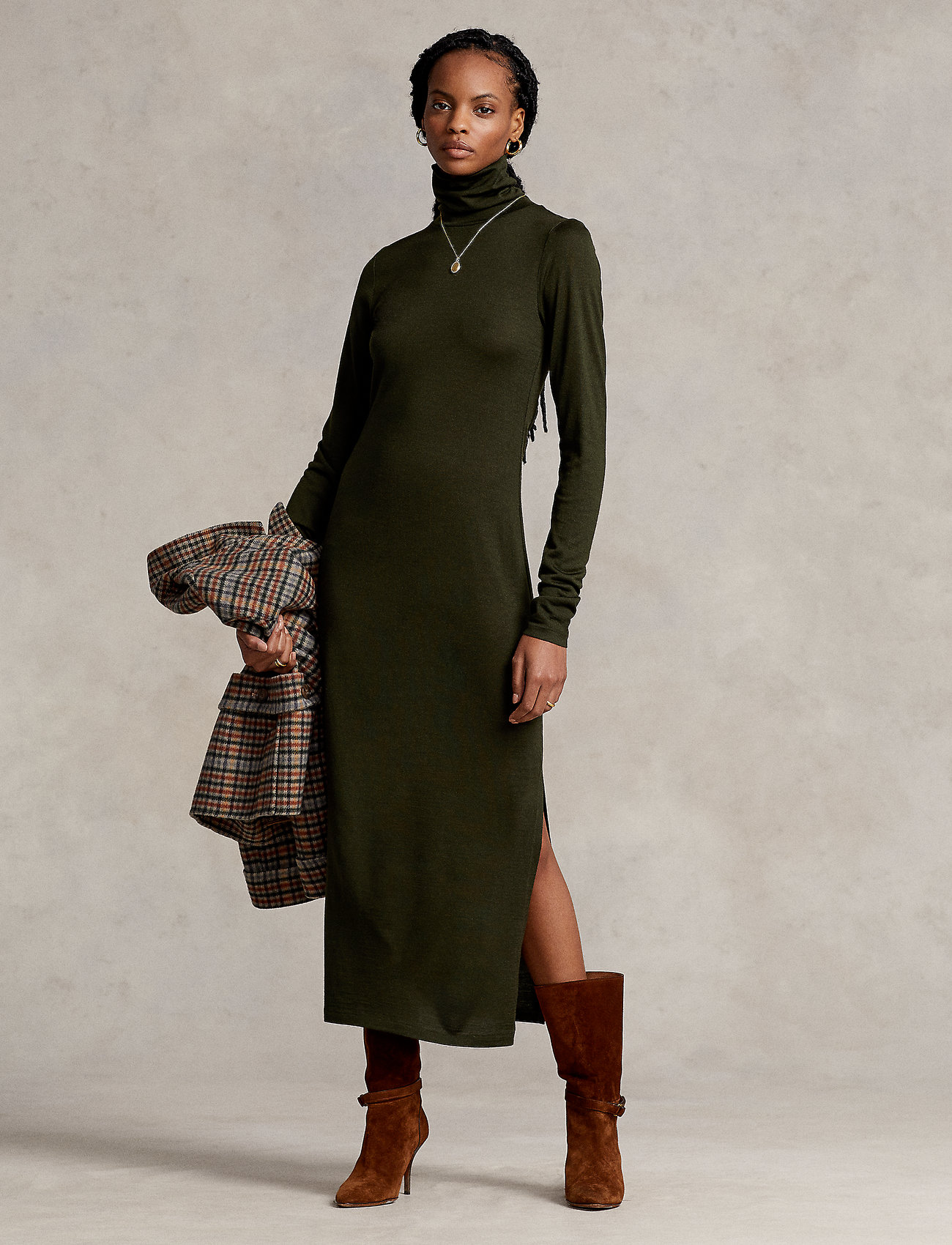 Polo neck outlet dress