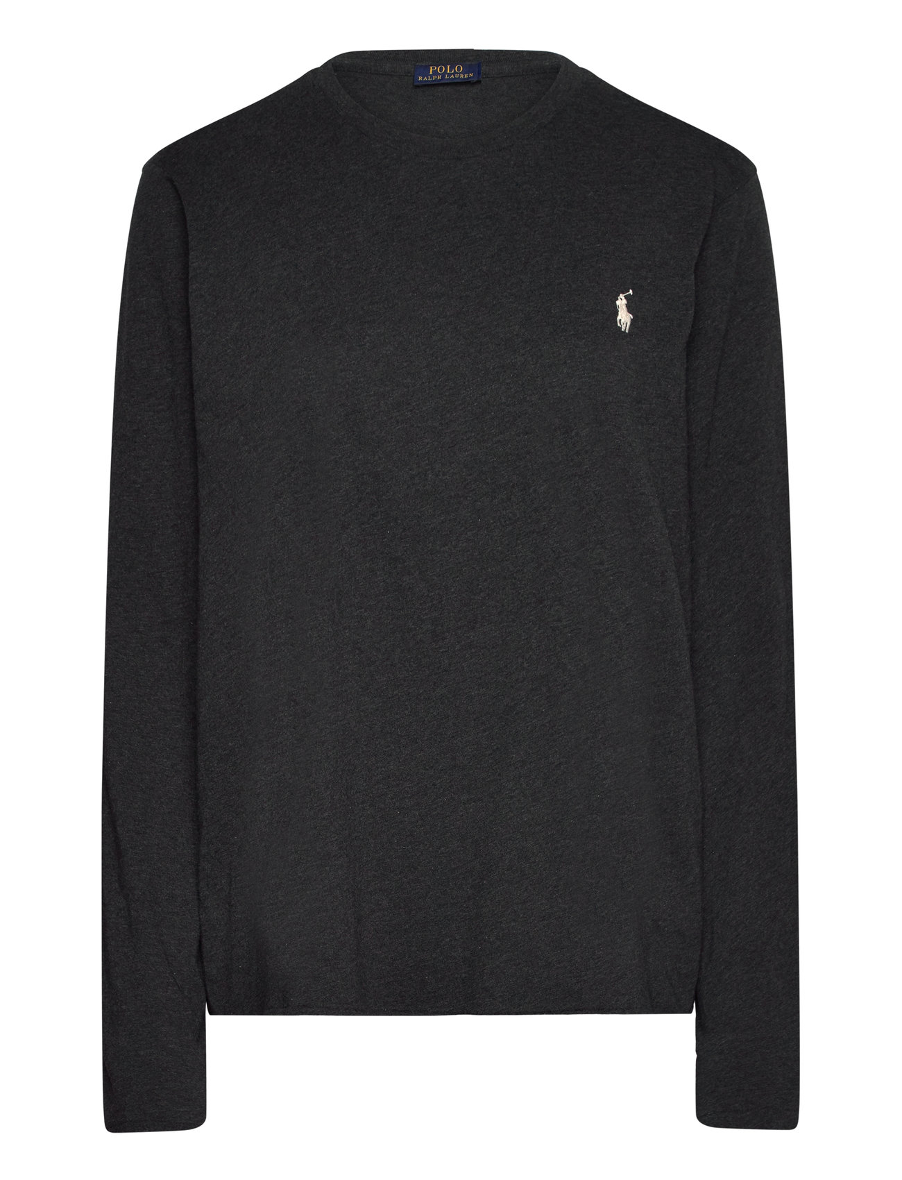 Long-Sleeve Jersey Crewneck Tee Tops T-shirts & Tops Long-sleeved Black Polo Ralph Lauren