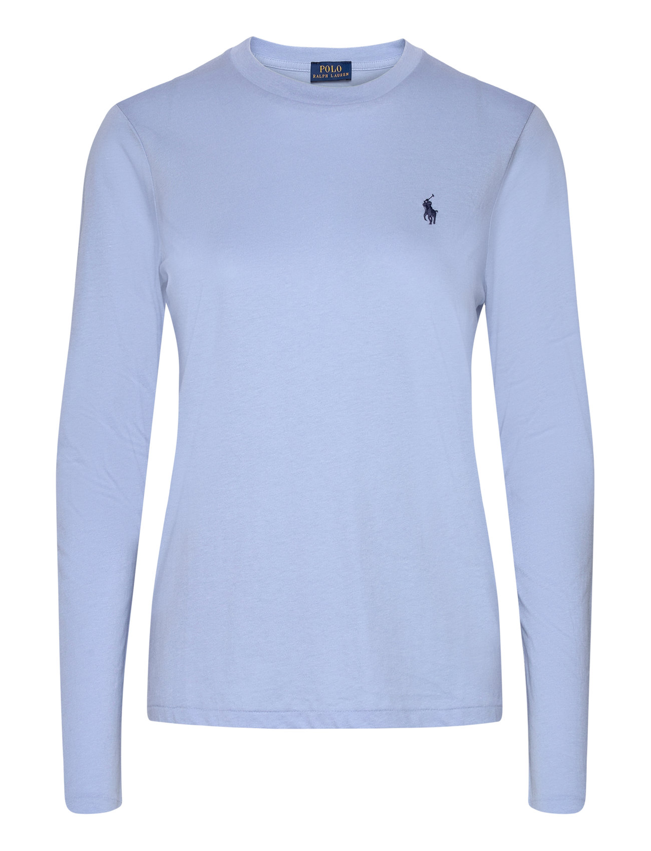 Long-Sleeve Jersey Crewneck Tee Tops T-shirts & Tops Long-sleeved Blue Polo Ralph Lauren