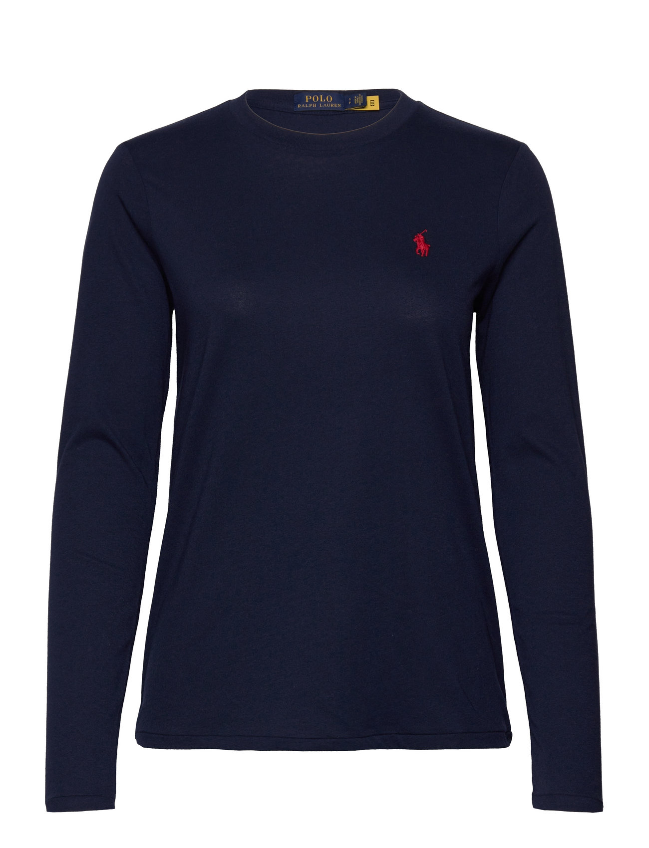 Long-Sleeve Jersey Crewneck Tee Tops T-shirts & Tops Long-sleeved Blue Polo Ralph Lauren